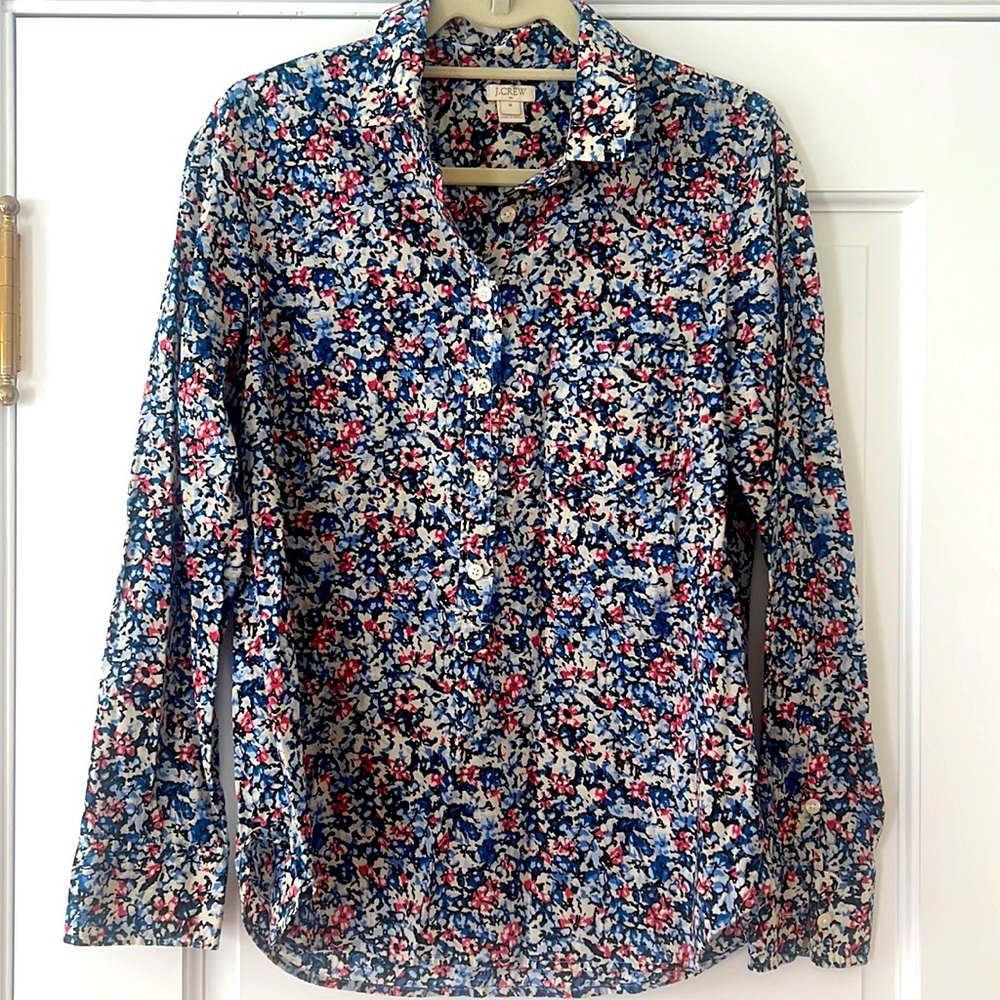 JCrew floral fabric shirt